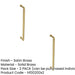 PACK Elegant Satin Brass Pull Handle 425mm Durable Stylish Design Door Handle (1)-1