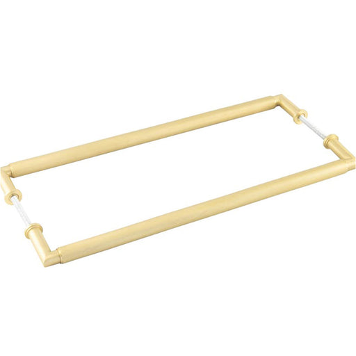 Satin Brass Back Back Pull Handle 425mm Stylish Design Door Handle