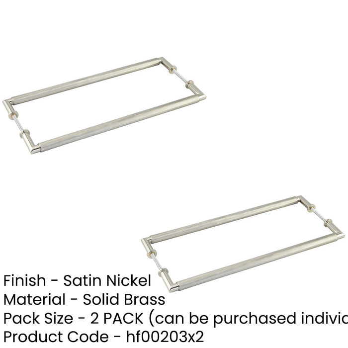 PACK Satin Nickel Pull Handle 425mm Stylish Door Access Door Handle (1)-1