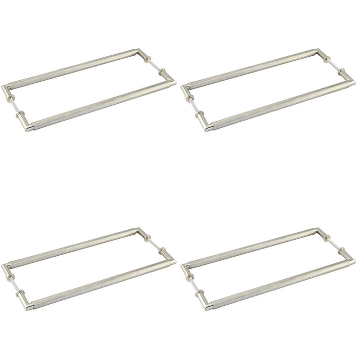 PACK Satin Nickel Pull Handle 425mm Stylish Door Access Door Handle