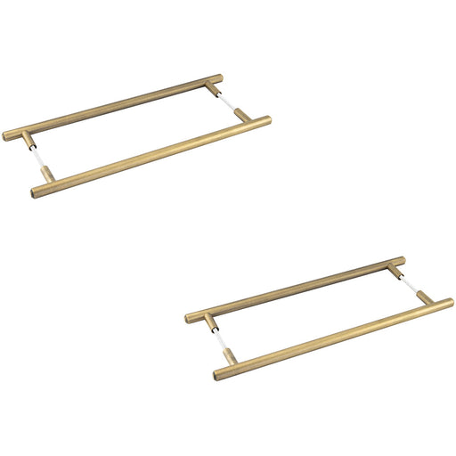 PACK Antique Brass Pull Handle 425mm Elegant Durable Door Handle (1)