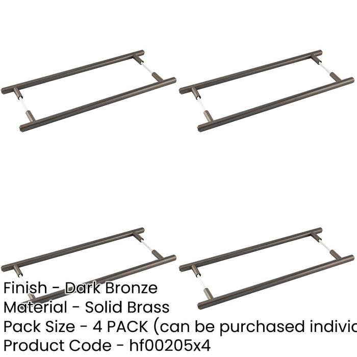 PACK Elegant 425mm Dark Bronze Pull Handle Modern Homes Door Handle-1