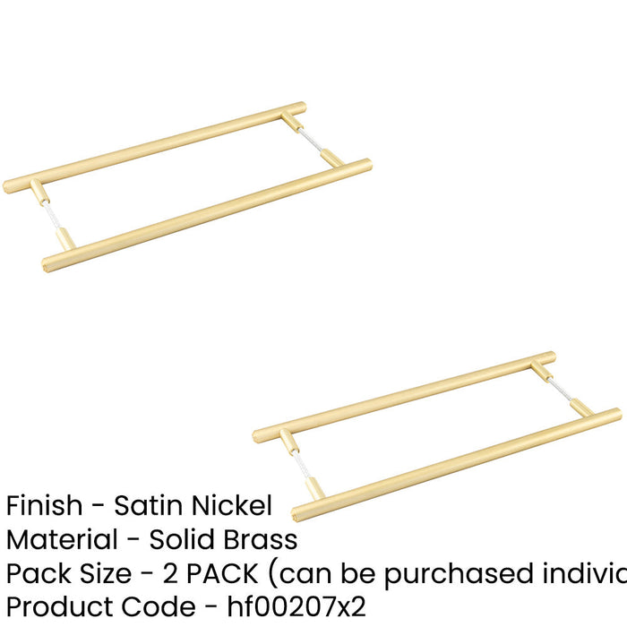 PACK Satin Nickel Pull Handle 425mm Stylish Home Enhancements Door Handle (1)-1