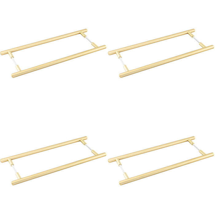 PACK Satin Nickel Pull Handle 425mm Stylish Home Enhancements Door Handle