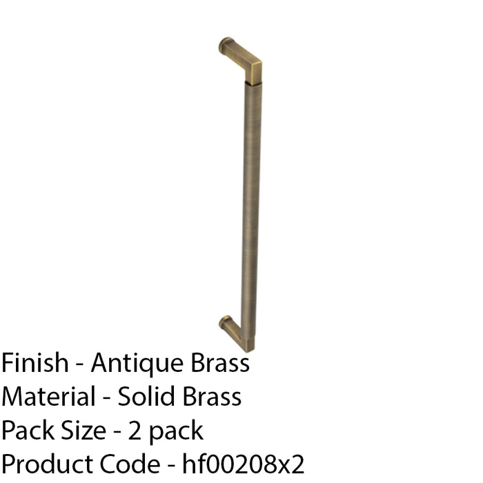Antique Brass Pull Handle 425mm for Cabinets and Doors - Door Handle