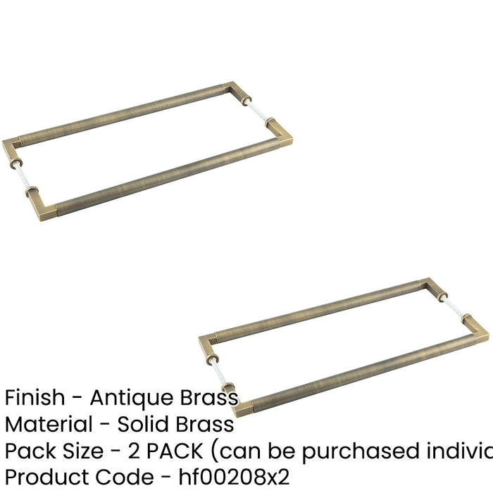 PACK Antique Brass Pull Handle 425mm Cabinets Doors Door Handle (3)-1
