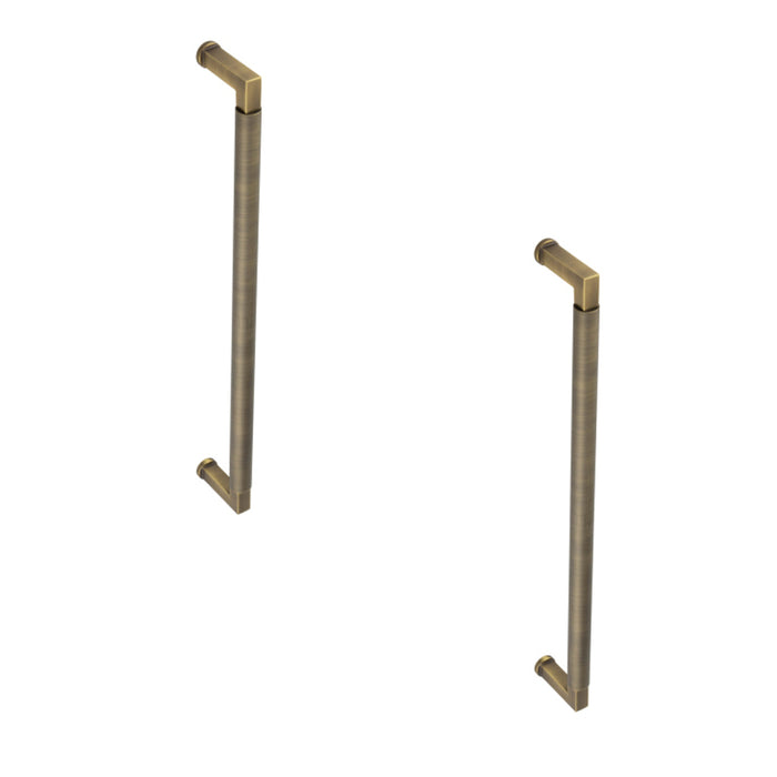 2 PACK Antique Brass Pull Handle 425mm for Cabinets and Doors - Door Handle