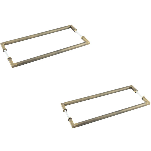 PACK Antique Brass Pull Handle 425mm Cabinets Doors Door Handle (3)