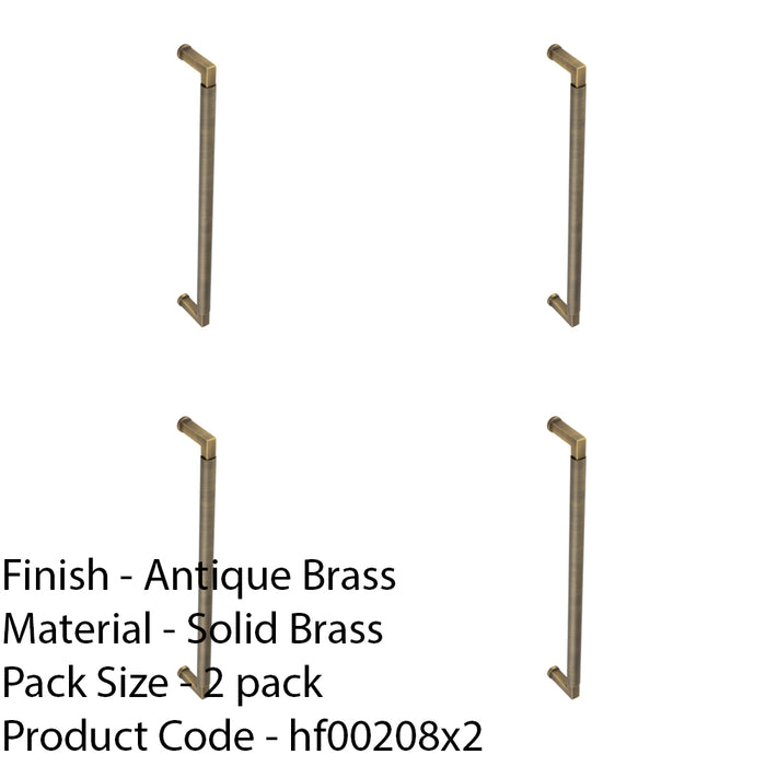 4 PACK Antique Brass Pull Handle 425mm for Cabinets and Doors - Door Handle