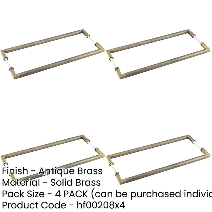 PACK Antique Brass Pull Handle 425mm Cabinets Doors Door Handle (1)-1