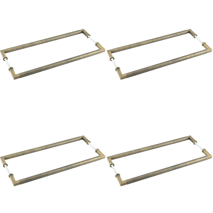 PACK Antique Brass Pull Handle 425mm Cabinets Doors Door Handle (1)