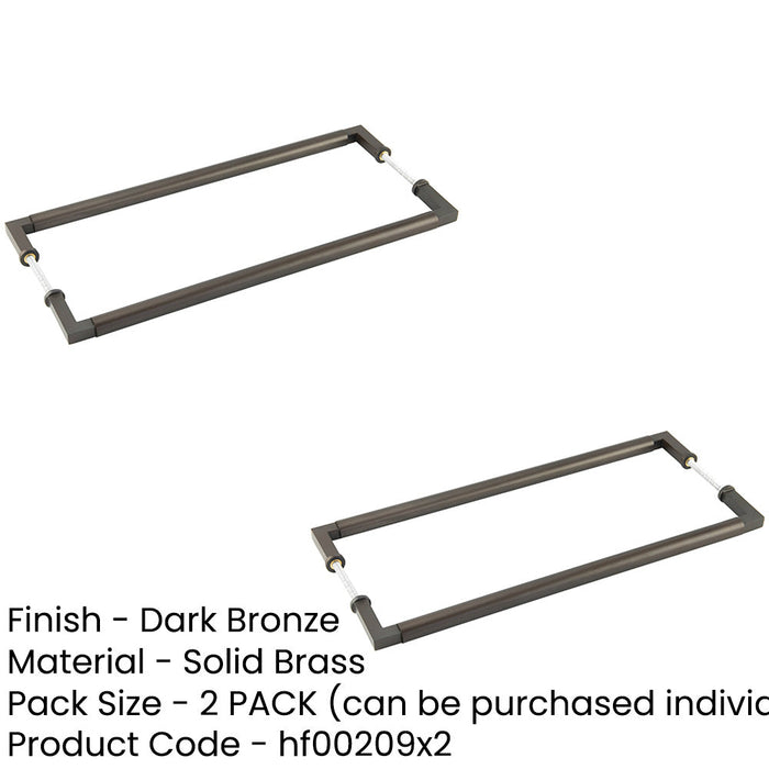 PACK Elegant Dark Bronze Pull Handle 425mm Cabinets Door Handle (1)-1