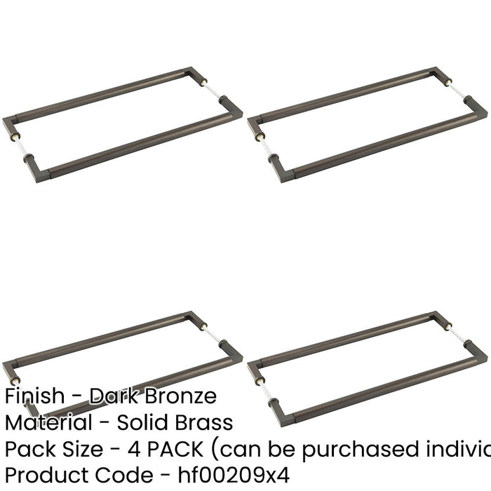 PACK Elegant Dark Bronze Pull Handle 425mm Cabinets Door Handle-1