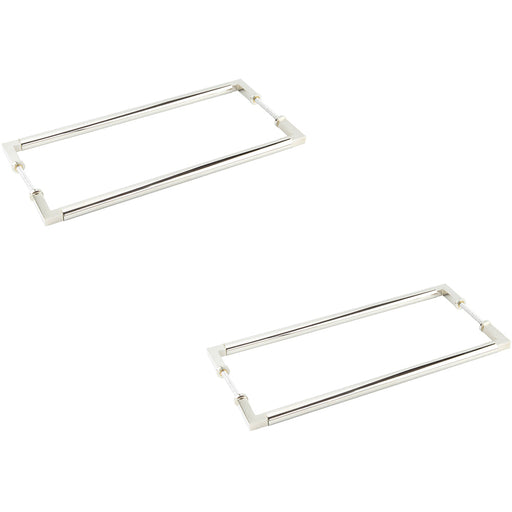 PACK Polished Nickel Pull Handle 425mm Stylish Interiors Door Handle (1)