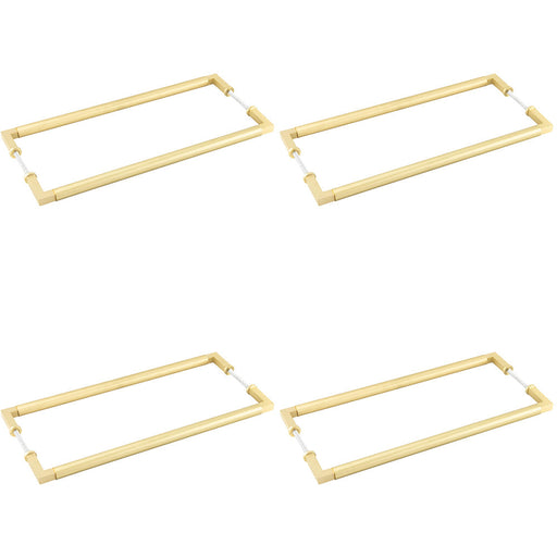 PACK Satin Brass Pull Handle 425mm Cabinets Doors Door Handle