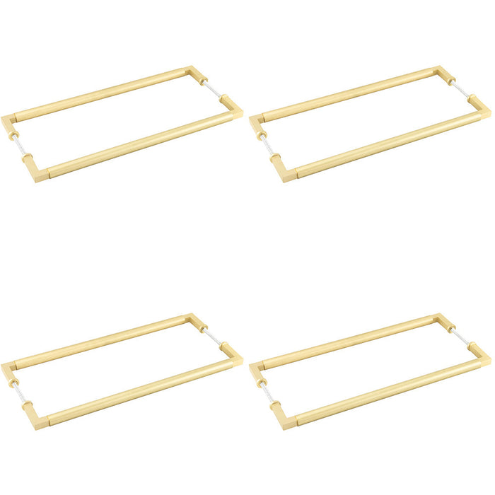 PACK Satin Brass Pull Handle 425mm Cabinets Doors Door Handle