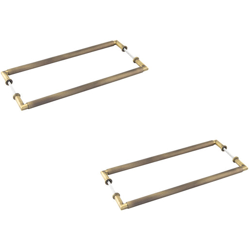 PACK Elegant 425mm Antique Brass Pull Handle Modern Interiors Door Handle (1)