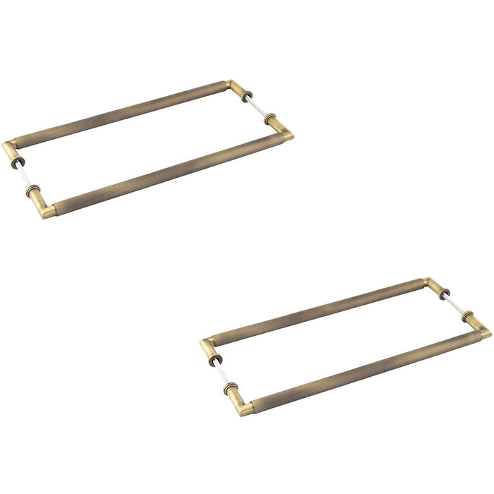 PACK Elegant 425mm Antique Brass Pull Handle Modern Interiors Door Handle (1)