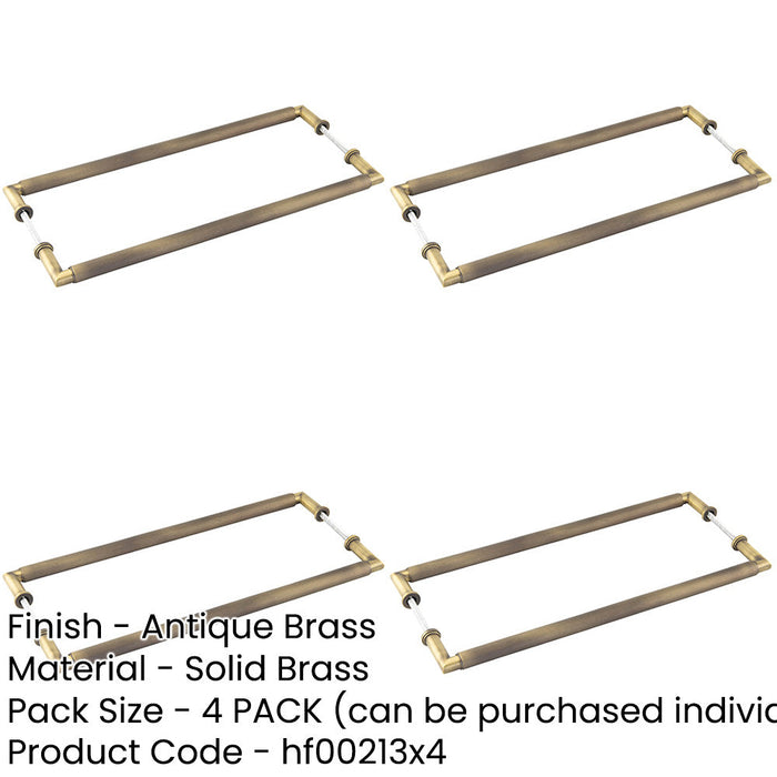 PACK Elegant 425mm Antique Brass Pull Handle Modern Interiors Door Handle-1