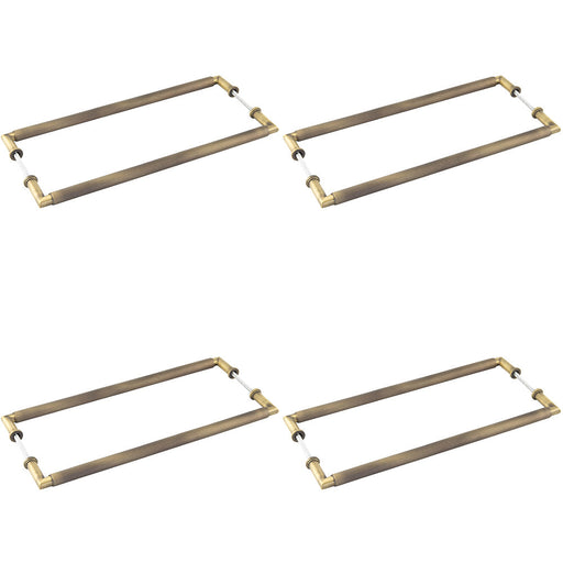 PACK Elegant 425mm Antique Brass Pull Handle Modern Interiors Door Handle