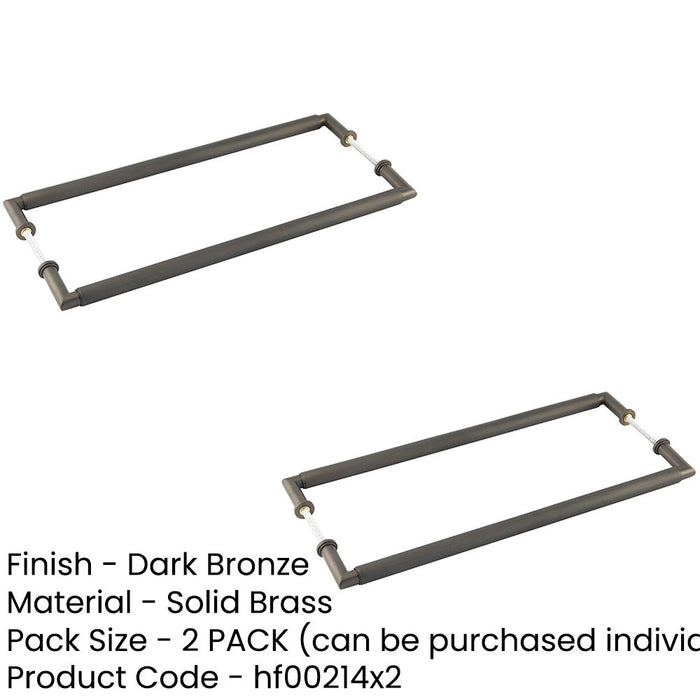 PACK Elegant Dark Bronze Pull Handle 425mm Modern Home Design Door Handle (1)-1