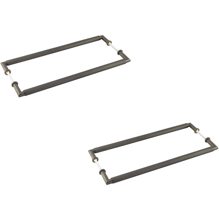 PACK Elegant Dark Bronze Pull Handle 425mm Modern Home Design Door Handle (1)