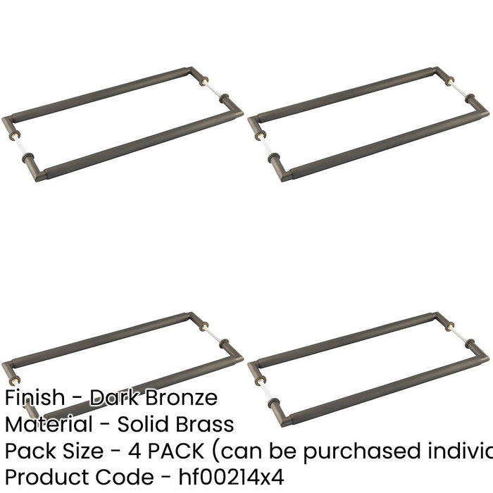 PACK Elegant Dark Bronze Pull Handle 425mm Modern Home Design Door Handle-1