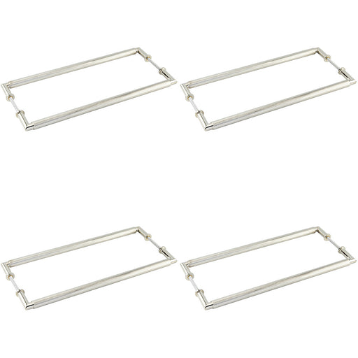 PACK Elegant Solid Brass Pull Handle 425mm Polished Nickel Finish Door Handle