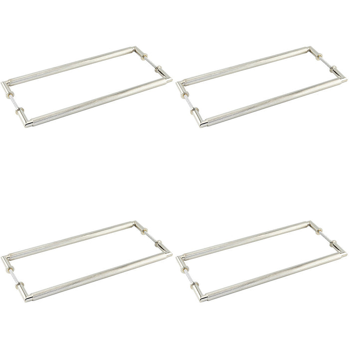 PACK Elegant Solid Brass Pull Handle 425mm Polished Nickel Finish Door Handle