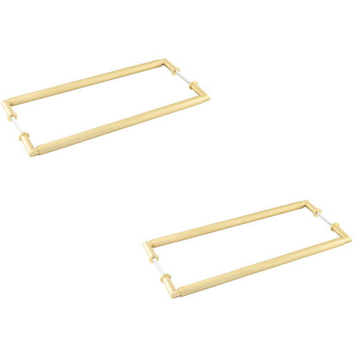 PACK Elegant 425mm Satin Brass Pull Handle Modern Homes Door Handle (1)