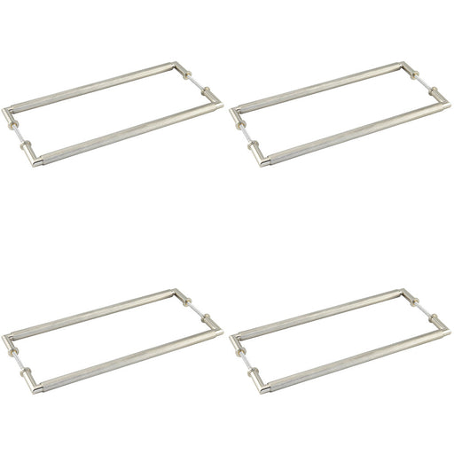 PACK Satin Nickel Pull Handle 425mm Modern Interiors Door Handle (1)