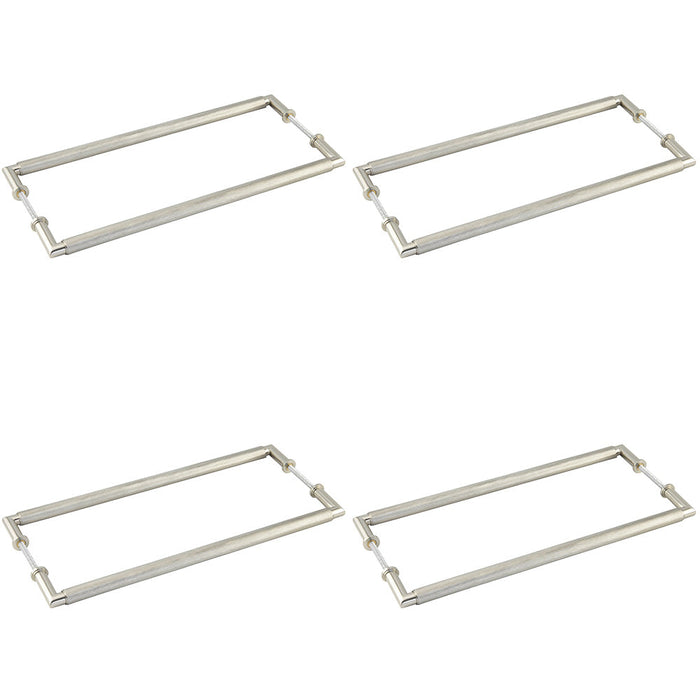 PACK Satin Nickel Pull Handle 425mm Modern Interiors Door Handle (1)