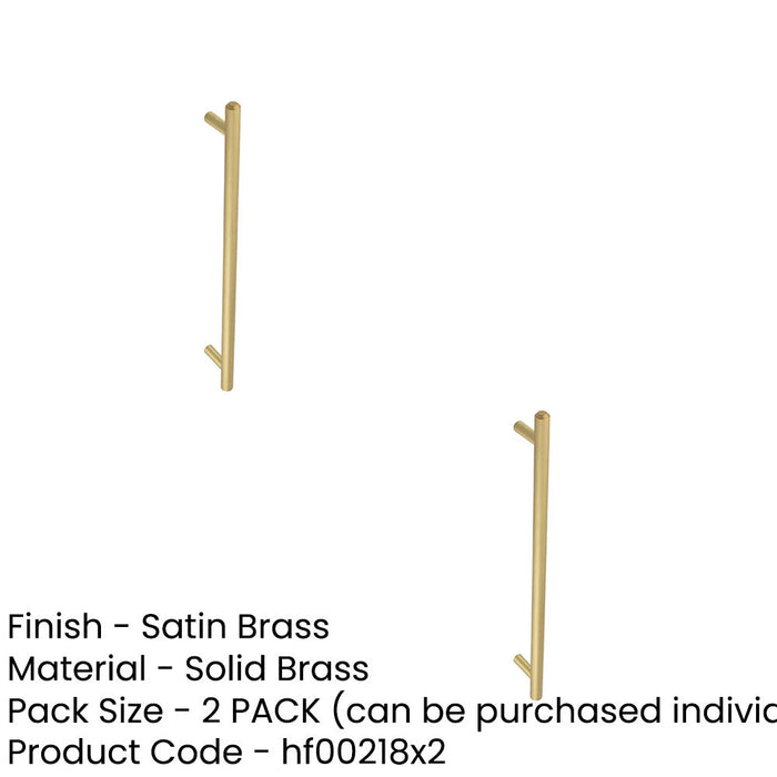PACK Satin Brass Pull Handle 425mm Stylish Safe Home Decor Door Handle (1)-1