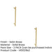 PACK Satin Brass Pull Handle 425mm Stylish Safe Home Decor Door Handle (1)-1