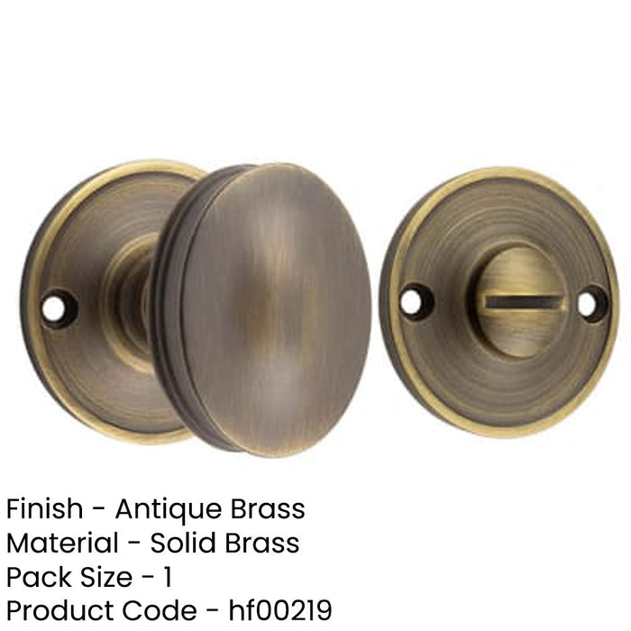 40mm Antique Brass Turn Release Luxury Door Knob Door Handle-1