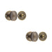 PACK 40mm Antique Brass Turn Release Luxury Door Knob Door Handle (1)