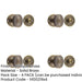PACK 40mm Antique Brass Turn Release Luxury Door Knob Door Handle-1