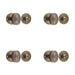 PACK 40mm Antique Brass Turn Release Luxury Door Knob Door Handle