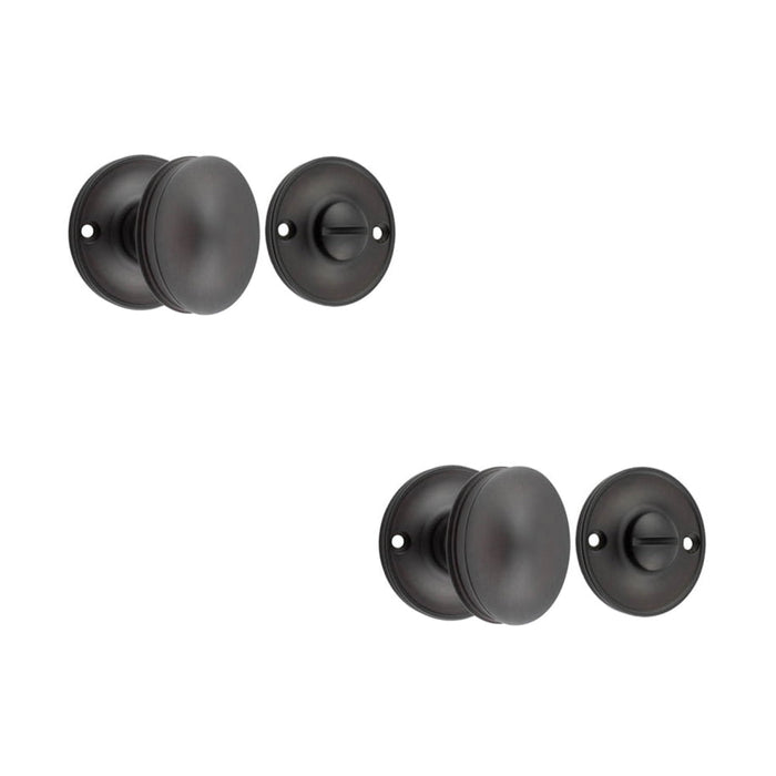 PACK Elegant 40mm Turn Release Dark Bronze Luxury Doors Door Handle (1)