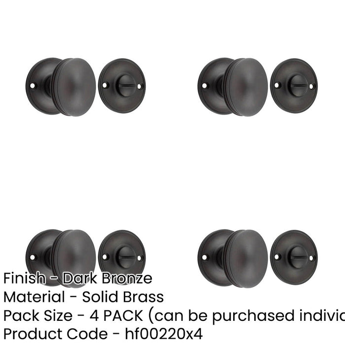 PACK Elegant 40mm Turn Release Dark Bronze Luxury Doors Door Handle-1
