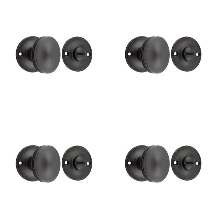 PACK Elegant 40mm Turn Release Dark Bronze Luxury Doors Door Handle