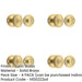PACK 40mm Satin Brass Turn Release Mechanism Luxury Door Knob Door Handle-1