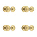 PACK 40mm Satin Brass Turn Release Mechanism Luxury Door Knob Door Handle