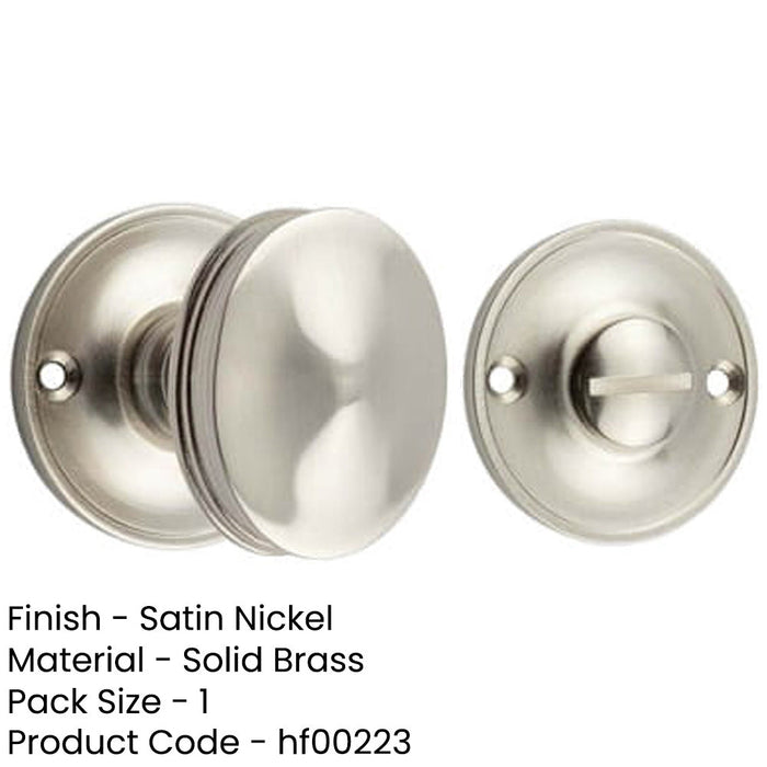 Elegant Satin Nickel 40mm Turn Release Luxury Doors Door Handle-1