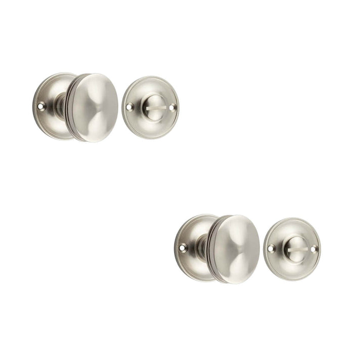 PACK Elegant Satin Nickel 40mm Turn Release Luxury Doors Door Handle (1)