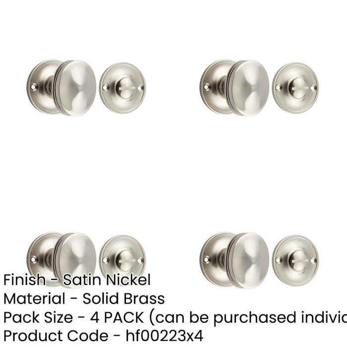 PACK Elegant Satin Nickel 40mm Turn Release Luxury Doors Door Handle-1