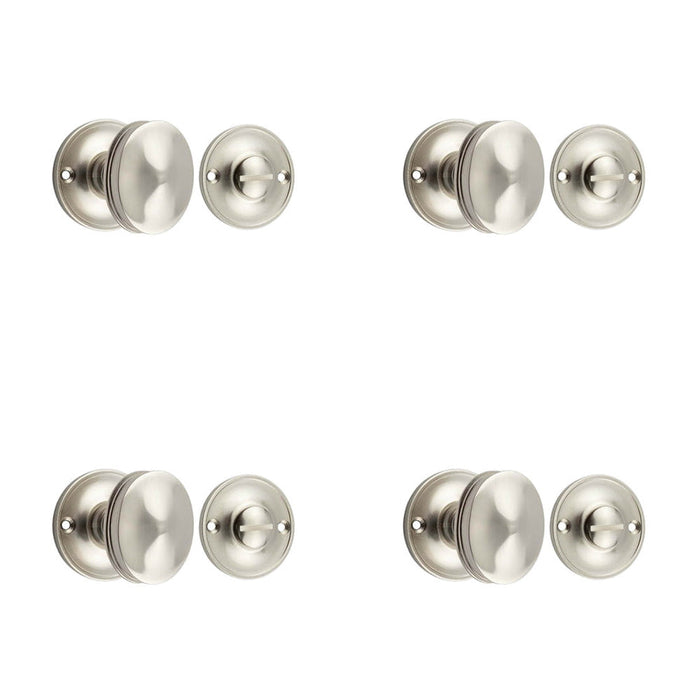 PACK Elegant Satin Nickel 40mm Turn Release Luxury Doors Door Handle