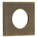 Stylish Square Plain Outer Rose Antique Brass Finish Door Handle