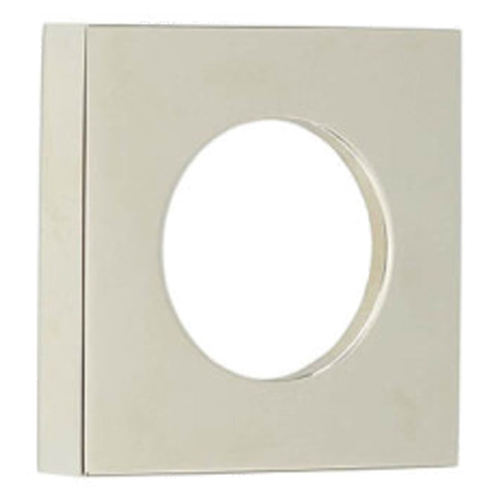 Square Plain Outer Rose Polished Nickel Finish Modern Doors Door Handle