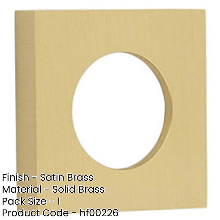 Elegant Square Plain Outer Rose Satin Brass Finish Modern Doors Door Handle-1